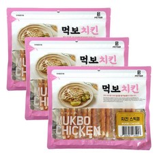 먹보치킨 치킨스틱껌 강아지간식 300g x 3개