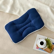 모던하우스 ON 부드럽고 낮은 목이 편안한 메쉬 경추 베개, 네이비, 1개 네이비, 1개