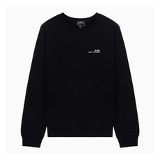 A.P.C.(아페쎄) (당일) 23SS 아페쎄 스몰 로고 블랙 코튼 크루넥 맨투맨 COFBQF27663LZZ