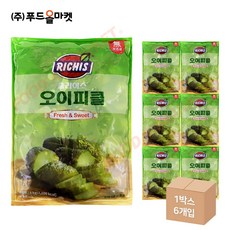 푸드올마켓_ 리치스 슬라이스 오이피클-파우치 3kg 한박스 (3kg x 6ea), 6개