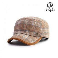 Rojei 남여공용 체크 울 군모 볼캡모자 RHO158 BE
