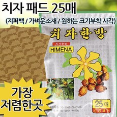 치자 한방 패드 34-7 /25매 홍삼패드 찜질팩 건강패드, 단품