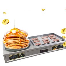 상업용 스낵 프라이드 스테이크 돼지 고기 볶음 오징어 기계 전기 그릴 팬케이크 올인원 220V 5500W, 3) EU, 1개