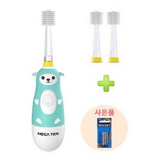 메가텐 비바텍 360도 LED 음파 진동칫솔 (Soft)헤드 본품1개+(Soft)리필2개+건전지AAA 음파전동 칫솔 양