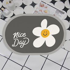 비기팬시 칼라풀데이지 빨아쓰는 규조토 발매트, nice Day