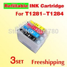 [해외] 3 세트 T1281 T1282 T1283 T1284 호환되는 SX420W SX425W SX435 445 +, 상세내용표시