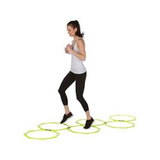Hexagonal Speed & Agility Training Rings - Set of 6 by Trademark Innovations, one option, Light Green, 1개