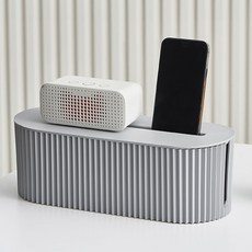 콘센트 수납함 핸드폰 거치대 멀티탭 정리함, 그레이, 그레이1개, 1개