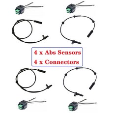 Abs 휠 속도 센서 또는 피그테일 하네스 커넥터 플러그 BMW F07 F10 F06 F12 F13 F01 F02 F04 M5 M6 액티브 하이브리드 5 용 전면 후면, 1개