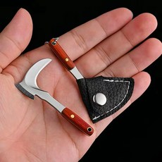 미니 다채로운 낫 박스 세트 키체인 펜던트 작은 야채 칼 선물 액세서리 포켓 나이프, Silver, 1개