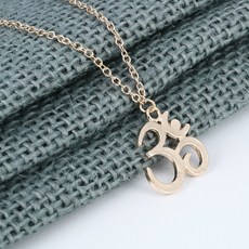 챈들러 옴 기호 펜던트 목걸이 긴 링크 체인 콜리어 Femme 선 매력 보석 Aolly 아연 미니멀리스트 요가 Bijoux 여성을위한|necklace long|chaine co