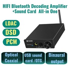 LDAC DSD DAC 디지털 오디오 디코더 하이파이 앰프 사운드 카드 포함 헤드폰 TV PC 스피커용 USB 동축 광학 RCA 블루투스 5 1, CHINA_DA800EU, 1.DA800EU, 01 DA800EU - 그리폰dac