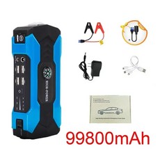 점프스타터 자동차점프 배터리방전 자동차 휴대용 배터리 런처 부스터 기사 99800mAh 20000mAh 3000A 시동 장치, [02] 99800mAh2, 02 99800mAh2