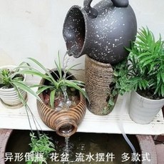 화분 대형 텃밭 중대호 병따개 옹기동자 이형화분 항아리 검은색 흰색 이형경관 깨뜨려, 25 검푸른색