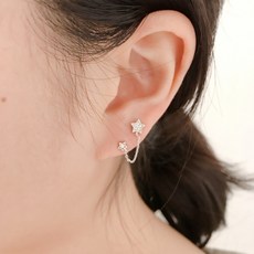 디어글로우 / 트윈 스타 투핀 피어싱 / 귀걸이