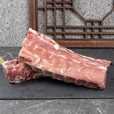 깨끗이 손질된 냄새없는 돼지 등갈비, 통(폭립용) 1kg, 1팩