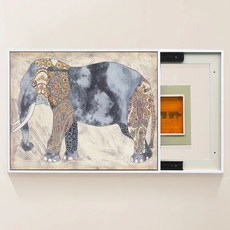 두꺼비집 차단기 가리개 커버 인터폰박스 액자형, 북유럽19_화이트_왼쪽 슬라이딩
