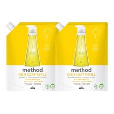 [엘지생활건강] 메소드 레몬민트 주방세제 리필 1L x 2개, 1000ml