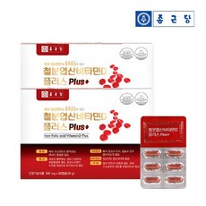 종근당 철분 엽산 비타민D 플러스 60캡슐 2박스 4개월분, 60정