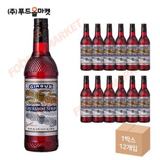 푸드올마켓_ 지룩스 그레나딘시럽 750ml 한박스 (750ml x 12ea)