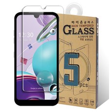 LG Q31 액정보호 강화유리 9H P글라스 5매, 단품
