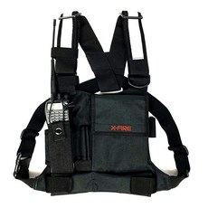 X-FIRE® 싱글 라디오 체스트 리그 하네스 공구 포켓 및 3m 반사 포함, X-FIRE® 싱글 라디오 체스트 리그 하네스, 공구