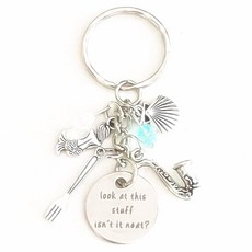 Hanalea Island Jewelry Co. Look at this Stuff Isn't it 깔끔한 실버 참 키체인 인어 공주 액세서리 아리엘 선물 희망과 달콤한 공주님 I, Hanalea Island Jewelry Co. Loo, 1개
