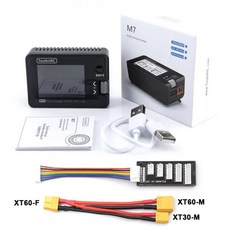 ToolkitRC M7 200W 10A 리튬 배터리 밸런스 충전기 방전기 1-6S Lipo With Voltage Servo Checker ESC 수신기 신호 테스터, [02] M7 With XT60 XT30