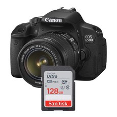 캐논 EOS 650D DSLR 카메라 메모리카드 샌디스크 울트라SD 128GB - eos650d