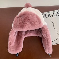 큐티 베어 고양이 털 보온 얼굴이 작아 보인다 귀목 승차 비행함 가을 스카이 방한 춥다 귀달이모자