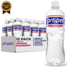 Propel (12팩) 비타민과 아연을 함유한 프로펠 면역 지원 오렌지 라즈베리 24 Oz