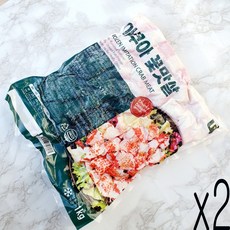 아쿠아 꽃맛살 냉동 샐러드 게맛살, 2개, 1kg