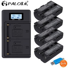 PALO NPFM500H NP FM500H NPFM500H 카메라 배터리 2000mAh 소니 A57 A58 A65 A77 A99 A550 A560 A580 배터리 l10, 8.4pcs and charger - 소니a550