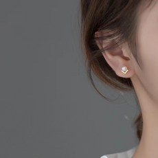 르누벨 여성용 S925 은침 담수 진주 귀걸이