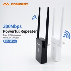 Comfast wr302sv2 강력한 신호 wi fi 증폭기 라우터 300 m 무선 wi fi 네트워크 라우터 10dbi wifi|무선 라우터|, Black EU plug