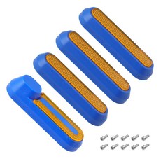 전기 스쿠터 반사판 휠 커버 프로 라이트 허브 캡 반사 보호 쉘, 2.Blue Yellow 4pcs, 1개