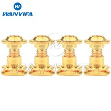 WA IFA 4SETS 와셔 신발 클램프 패드 너트 사이클링 M5 키트 볼트 나사 부품 자전거 티타늄 브레이크, Gold