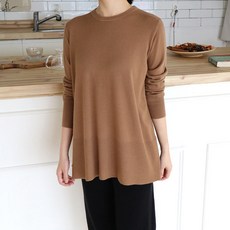 베닛무드 데일리 여자 루즈핏 라운드넥 비스코스 니트 티셔츠 9컬러