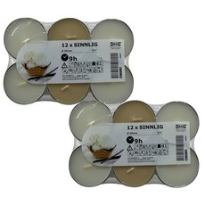 이케아 향초(59mm) 신리그 스위트앤바닐라 12입 2개, 단일상품