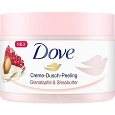Dove 지성용샴푸 향기좋은 정수리냄새 미용실샴푸 독일배송 부드러운 피부를위한 도브 크림 샤워 스크럽 풍부한 질감의 석류 시어 버터 4 팩 (각 225ml)-82225, 단일옵션, 02.02. 단일