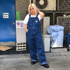남자점프수트 칼하트 비브 오버올 메인라인 데님 멜빵 팬츠 남녀 카고 점프수트 3색