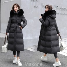 Makone여자 겨울 코트 롱 코트솜옷 여자 겨울