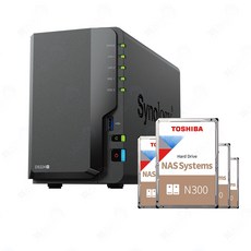 시놀로지 DS224+ 12TB (6TBx2) 도시바 N300 HDD - 도시바n300