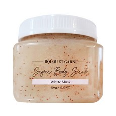 부케가르니 슈가 바디스크럽 화이트 머스크 향, 500g, 3개