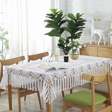 손뜨개테이블보사각