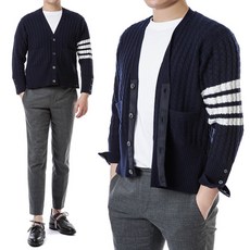 [톰브라운] 삼선탭 4선 캐시미어가디건/MKCS15A 00011 415