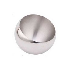 황동 조미료 포트 볼 그릇 소스 통 셀프바 양념 볼, 1개, 은색 14cm 받침 있음 (숟가락O)