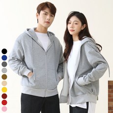 텐클로 빅사이즈 (90~140인치) 남녀공용 오버핏 기모 안감 후드집업