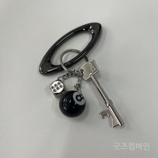 굿즈컴바인 스토어 2024 THE NEW 오클리 키링 패션 액세서리, 3. 블랙 버클+실버 키+실버 주사위+블랙 8