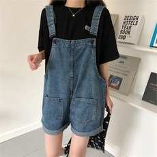 데님반바지점프수트